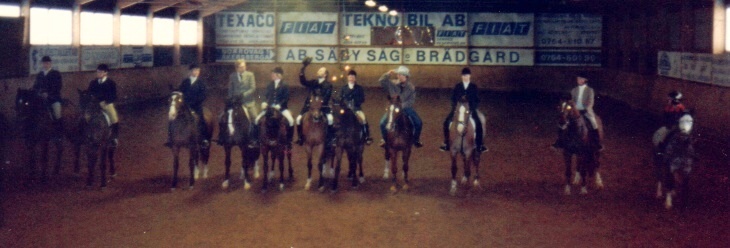 Nyårskadrilj 1984
Från vänster Bendel, Davos, Trojanus, Gorm, Marona, Choijna, Dominant, Charmör, Caragan, Bellman, Knutte
